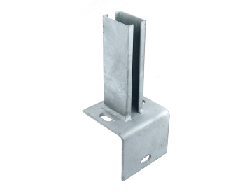 Insteekvoetplaat 60x40mm L uitvoering - Verzinkt