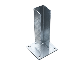 Insteekvoetplaat 100x100mm - Verzinkt - Zwaar