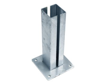 Insteekvoetplaat 80x80mm - Verzinkt