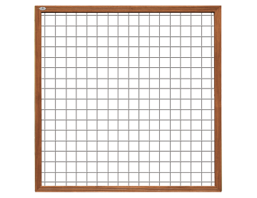 Gaaspaneel in bangkirai kader - 180x180 cm - Maas 10x10 cm