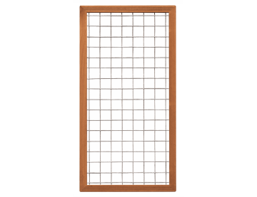 Gaaspaneel in bangkirai kader - 90x180 cm - Maas 10x10 cm