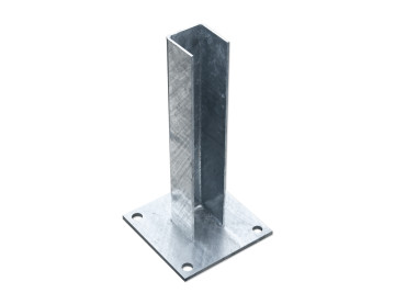 Insteekvoetplaat 80x80mm - Verzinkt - Zwaar